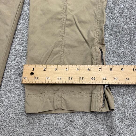 Prana Capri Pants Womens 8 Brown Tan Ankle Zip Straight Leg Outdoor Hiking 32x22 - Picture 13 of 16